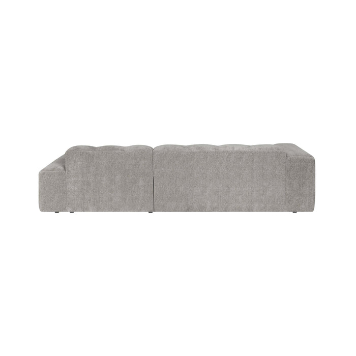 by fonQ Plume 3-zits Hoekbank met Chaise Longue XL Rechts - Chenille - Grijs