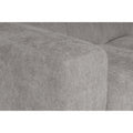 by fonQ Plume 3-zits Hoekbank met Chaise Longue XL Rechts - Chenille - Grijs