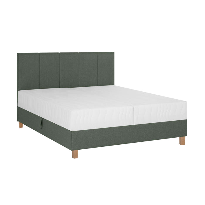 by fonQ Fjora Boxspring met Opbergruimte 140 x 200 cm - Groen