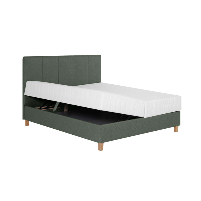 by fonQ Fjora Boxspring met Opbergruimte 140 x 200 cm - Groen