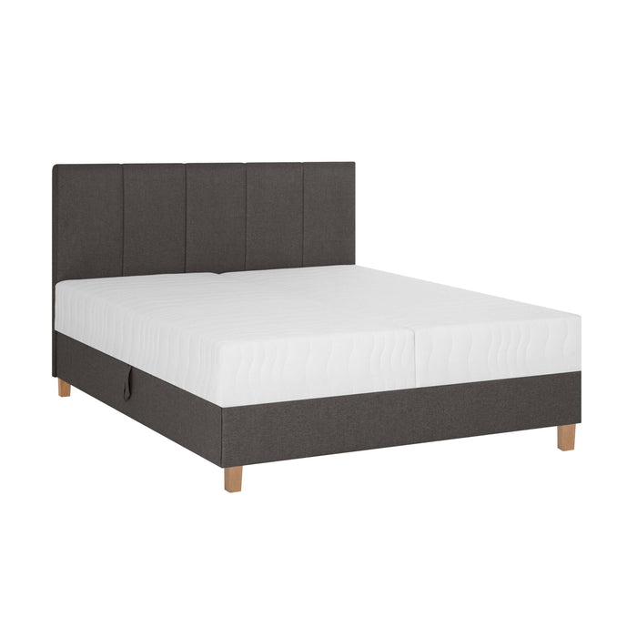 by fonQ Fjora Boxspring met Opbergruimte 140 x 200 cm - Antraciet