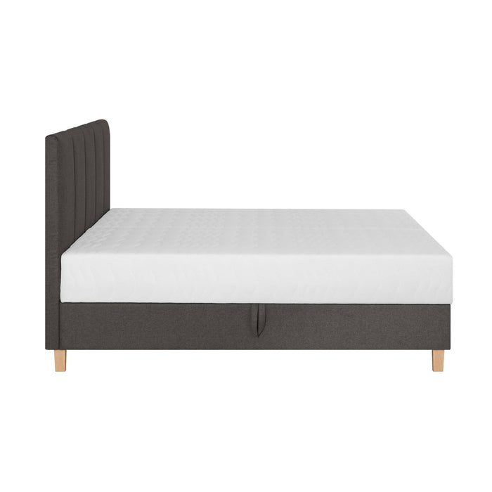 by fonQ Fjora Boxspring met Opbergruimte 140 x 200 cm - Antraciet