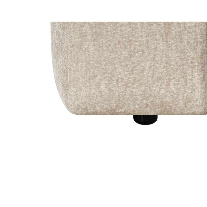 by fonQ Plume 2,5-zits Hoekbank met Chaise Longue XL Links - Chenille - Beige