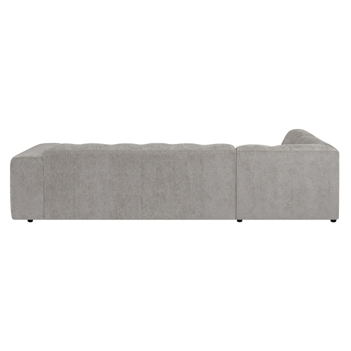 by fonQ Plume 3-zits Hoekbank Links - Chenille - Grijs