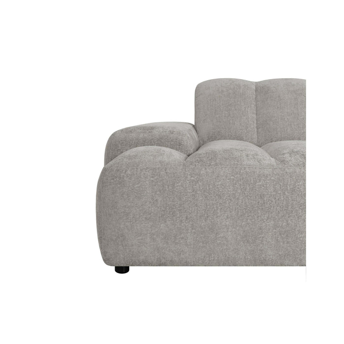 by fonQ Plume 4-zits Hoekbank met Chaise Longue XL Links  - Chenille - Grijs