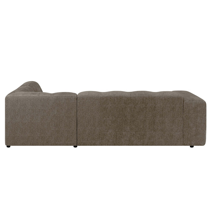 by fonQ Plume 2,5-zits Hoekbank Rechts - Chenille - Mocca