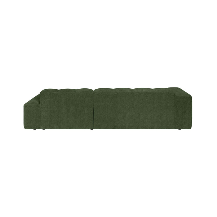 by fonQ Plume 3-zits Hoekbank met Chaise Longue XL Rechts - Chenille - Groen