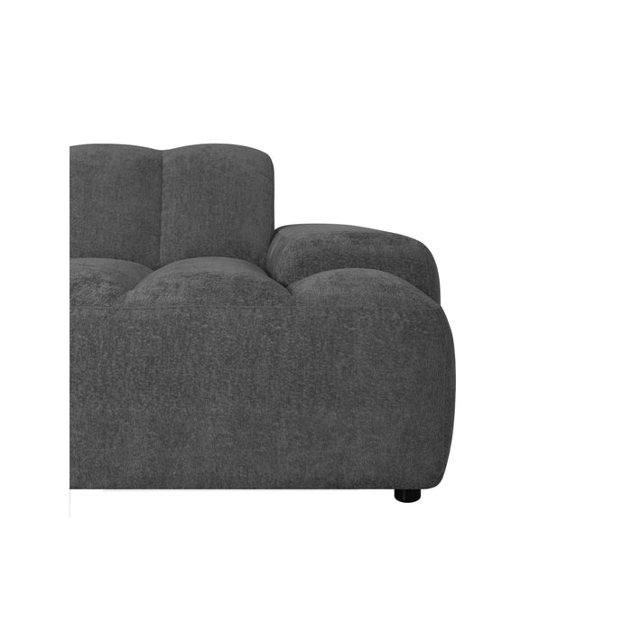 by fonQ Plume 4-zits Hoekbank met Chaise Longue Rechts - Chenille - Groen