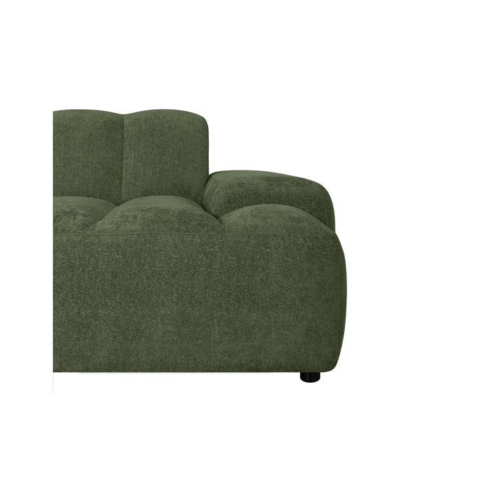 by fonQ Plume 4-zits Hoekbank met Chaise Longue XL Rechts - Chenille - Groen