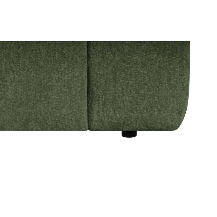 by fonQ Plume 4-zits Hoekbank met Chaise Longue XL Rechts - Chenille - Groen