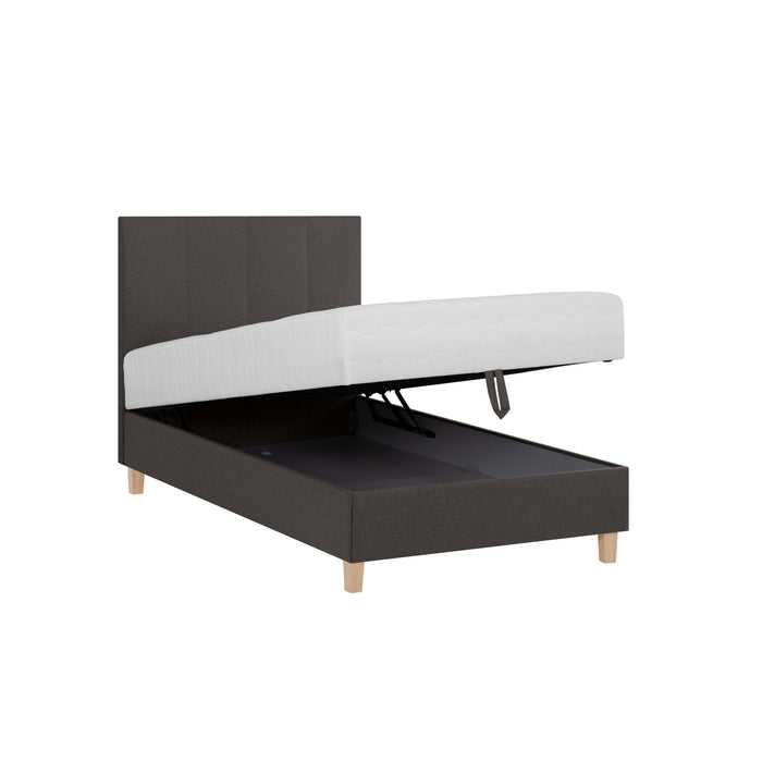 by fonQ Fjora Boxspring met Opbergruimte 120 x 200 cm - Antraciet