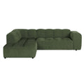 by fonQ Plume 2,5-zits Hoekbank Links - Chenille - Groen