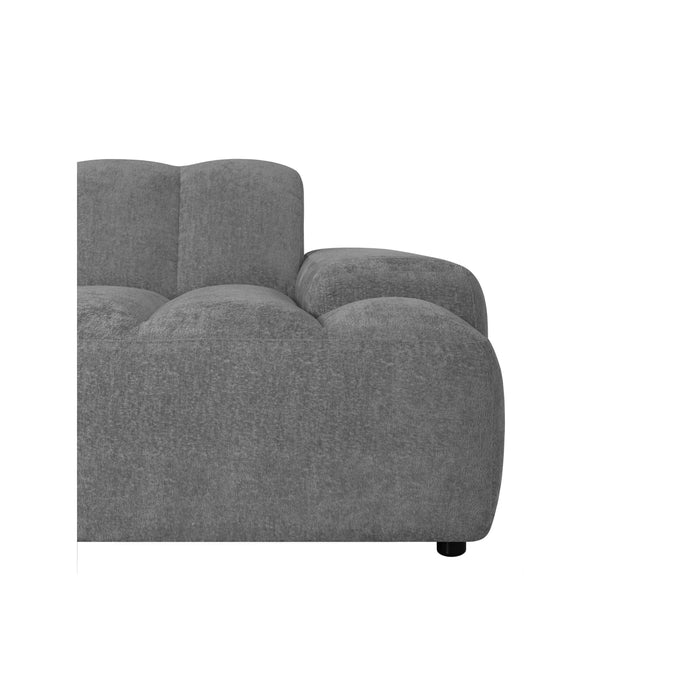 by fonQ Plume 2,5-zits Hoekbank met Chaise Longue Rechts - Chenille - Antraciet
