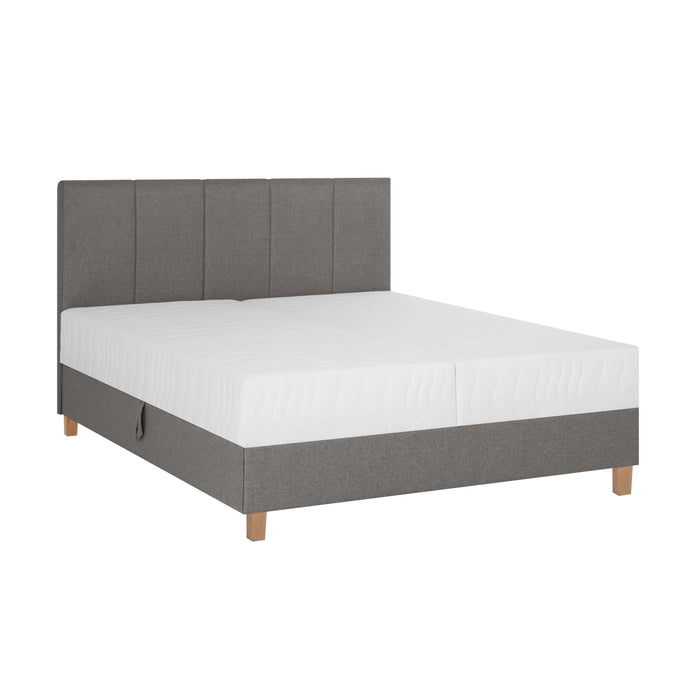 by fonQ Fjora Boxspring met Opbergruimte 140 x 200 cm - Steengrijs
