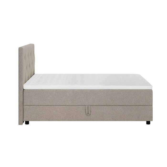by fonQ Stilo Boxspring met Opbergruimte en Hoofdbord - 160 x 200 cm - Beige