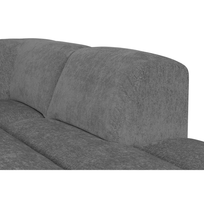 by fonQ Plume 3-zits Hoekbank Rechts - Chenille - Antraciet