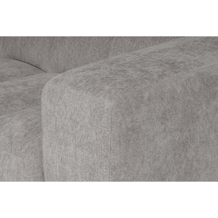 by fonQ Plume 4-zits Hoekbank met Chaise Longue XL Rechts - Chenille - Grijs