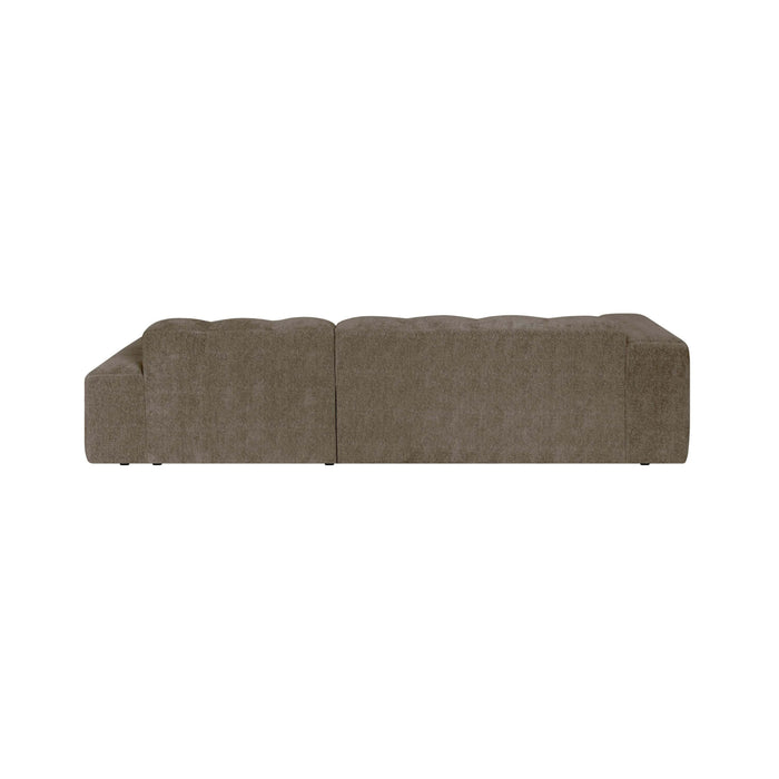 by fonQ Plume 3-zits Hoekbank met Chaise Longue XL Rechts - Chenille - Mocca