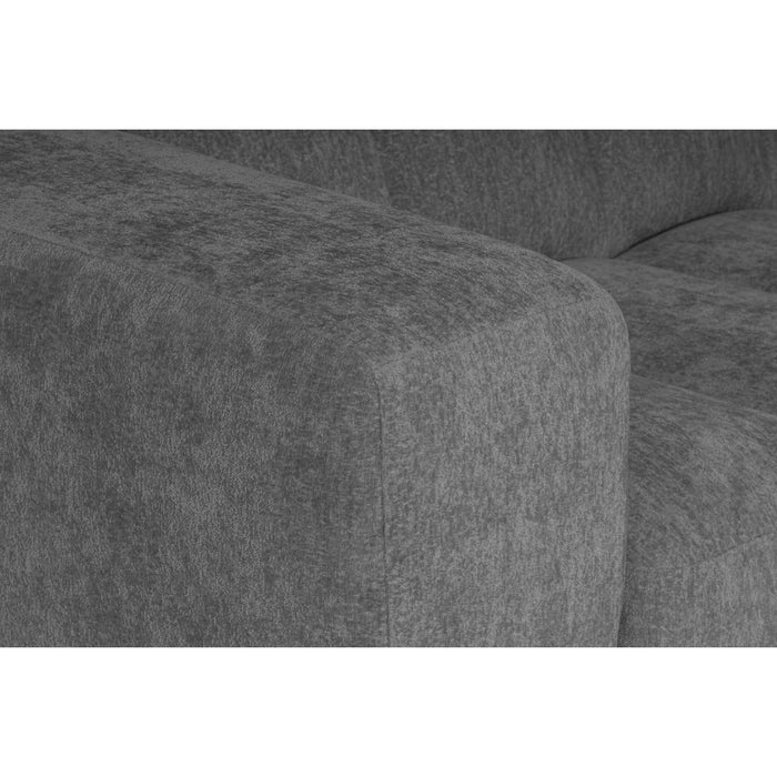 by fonQ Plume 4-zits Hoekbank met Chaise Longue XL Links - Chenille - Antraciet