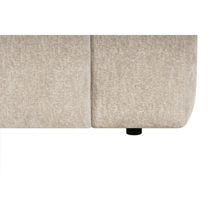 by fonQ Plume 3-zits Hoekbank met Chaise Longue XL Rechts - Chenille - Beige