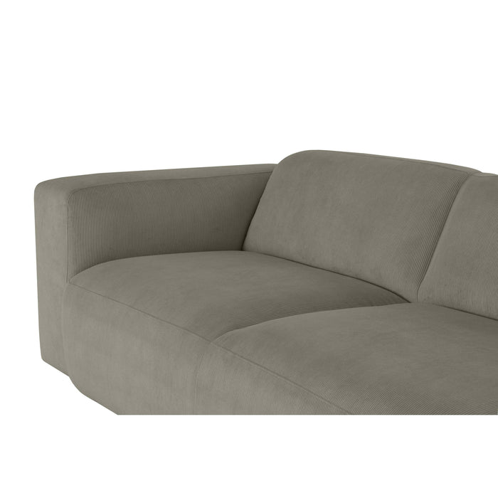 by fonQ Wonder 5-zits Hoekbank - Rib - Taupe