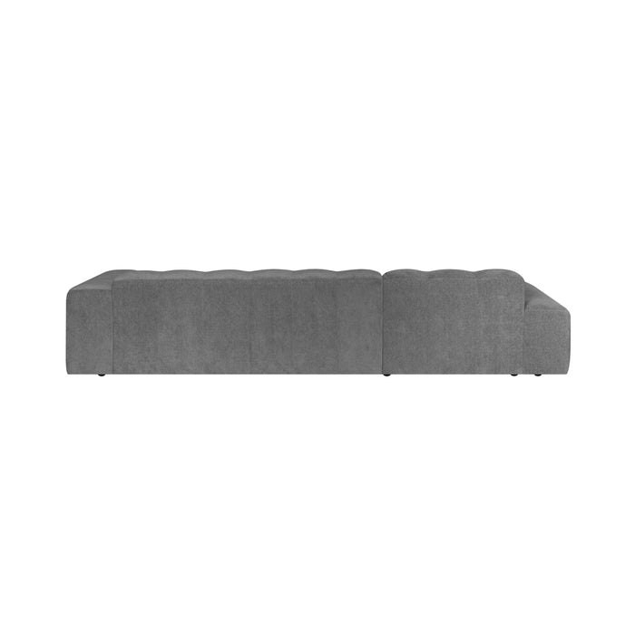 by fonQ Plume 4-zits Hoekbank met Chaise Longue Links - Chenille - Antraciet