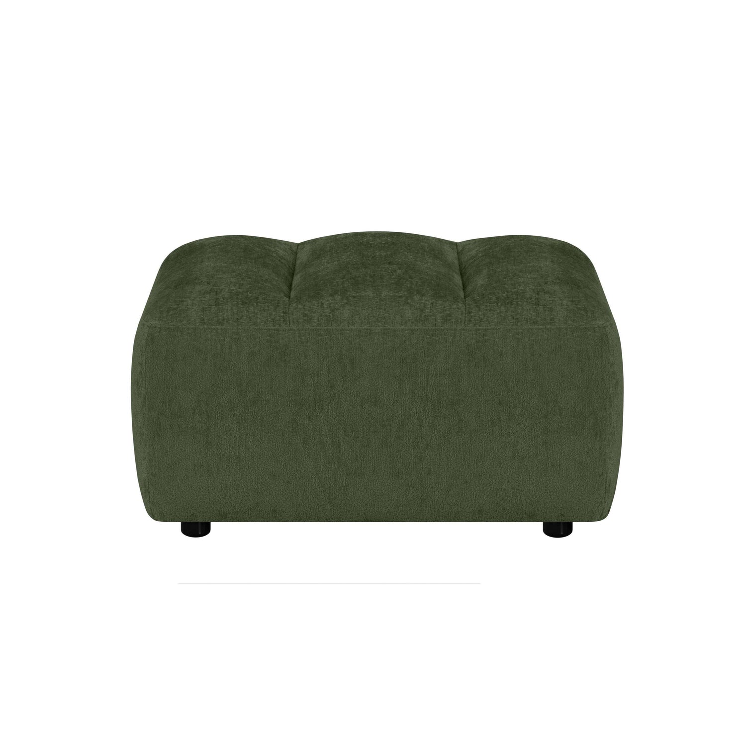 by fonQ Plume Hocker - Chenille - Groen