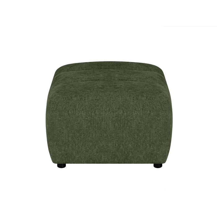 by fonQ Plume Hocker - Chenille - Groen