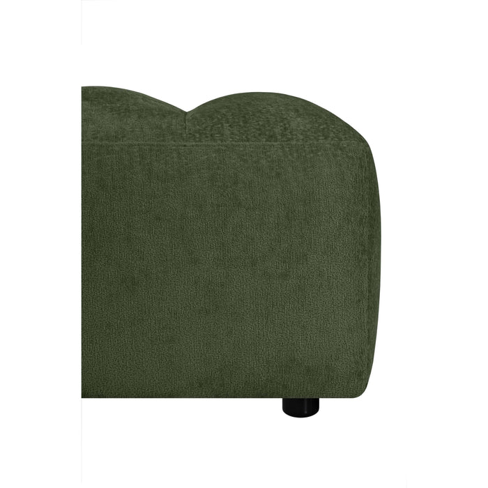 by fonQ Plume Hocker - Chenille - Groen