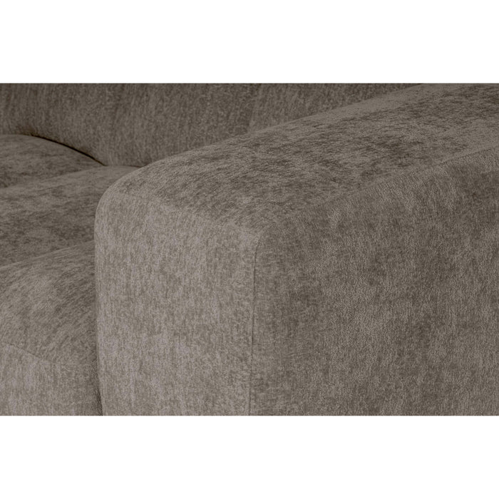 by fonQ Plume 4-zits Hoekbank met Chaise Longue XL Rechts - Chenille - Mocca
