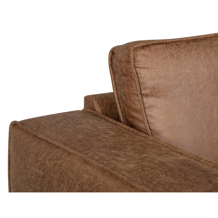 by fonQ Dune Hoekbank met Chaise Longue - Rechts - Kunstleer - Cognac