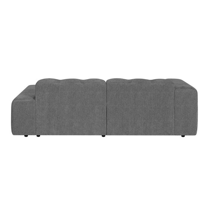 by fonQ Plume 2,5-zits Hoekbank met Chaise Longue XL Rechts - Chenille - Antraciet