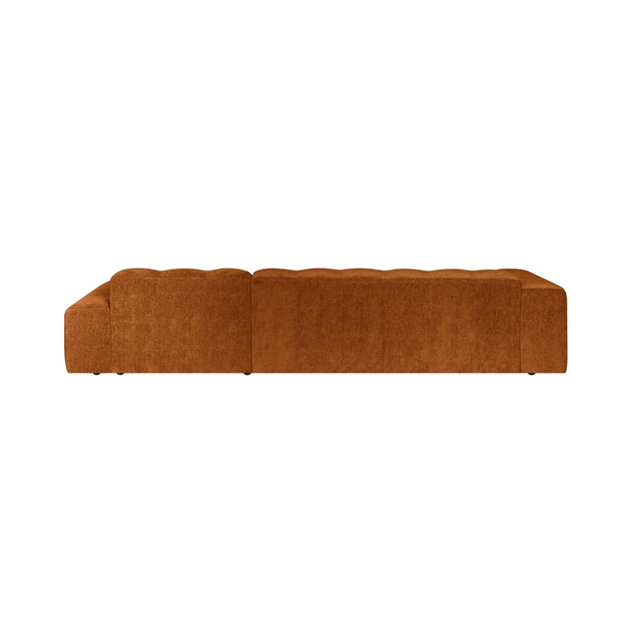 by fonQ Plume 4-zits Hoekbank met Chaise Longue Rechts - Chenille - Terra