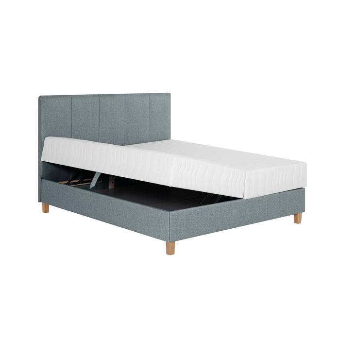 by fonQ Fjora Boxspring met Opbergruimte 140 x 200 cm - Blauw