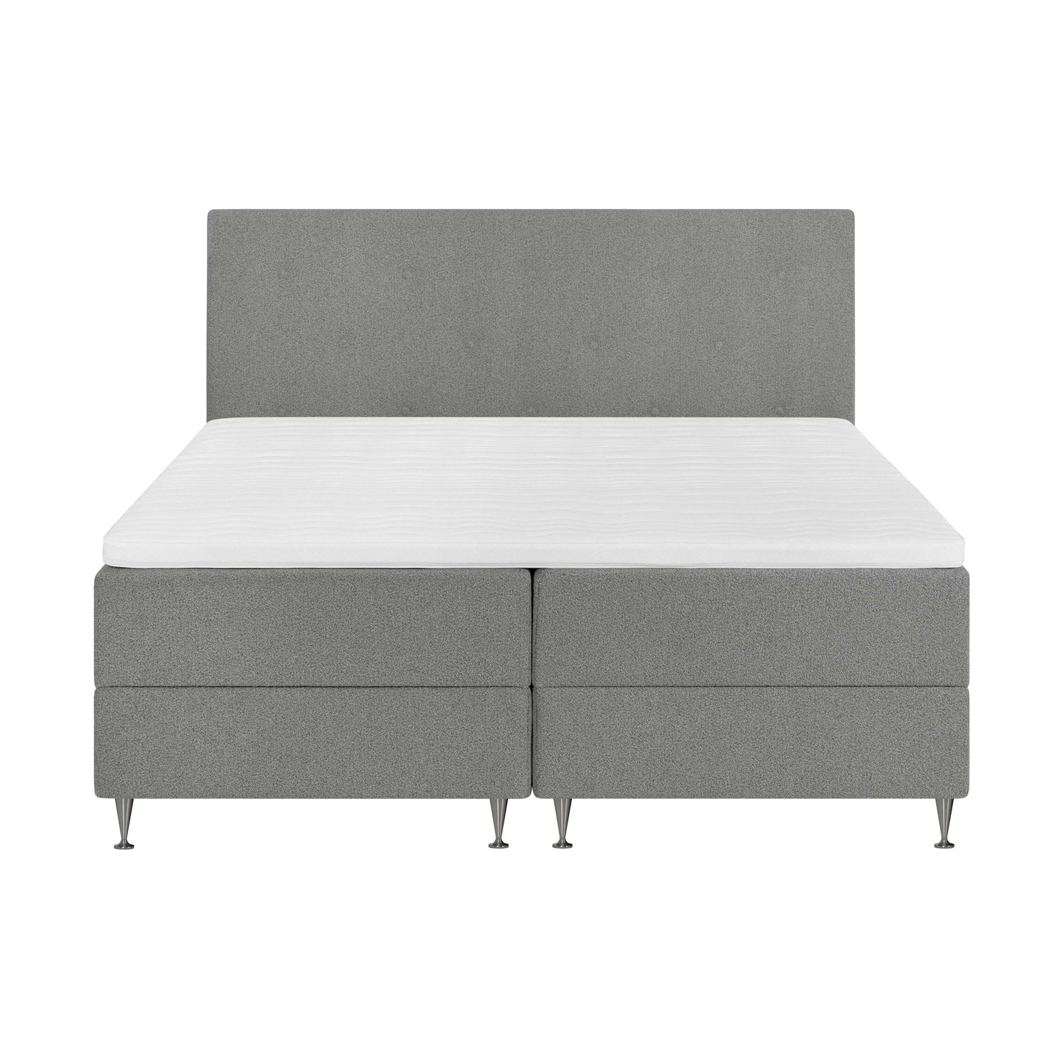 by fonQ Nubo Boxspring met Opbergruimte en Hoofdbord - 180 x 200 cm - Grijs