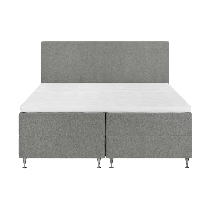 by fonQ Nubo Boxspring met Opbergruimte en Hoofdbord - 180 x 200 cm - Grijs