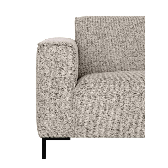 by fonQ Loft Hoekbank Rechts - Chenille Melange - Grijs