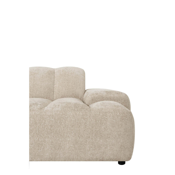 by fonQ Plume 4-zits Hoekbank met Chaise Longue XL Rechts - Chenille - Beige