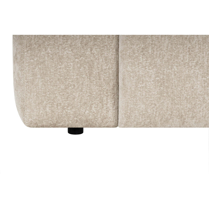 by fonQ Plume 4-zits Hoekbank met Chaise Longue XL Rechts - Chenille - Beige