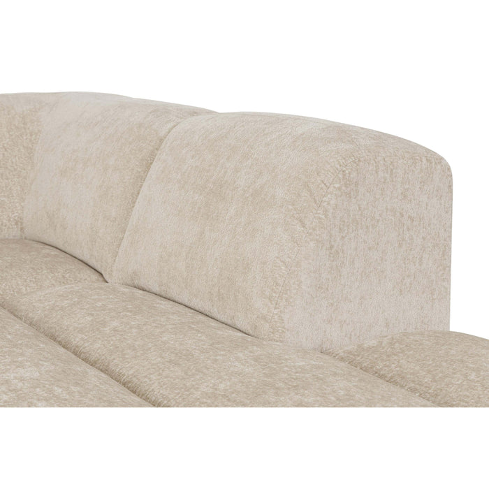 by fonQ Plume 3-zits Hoekbank Rechts - Chenille - Beige