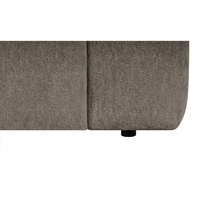 by fonQ Plume 2,5-zits Hoekbank met Chaise Longue Rechts - Chenille - Mocca