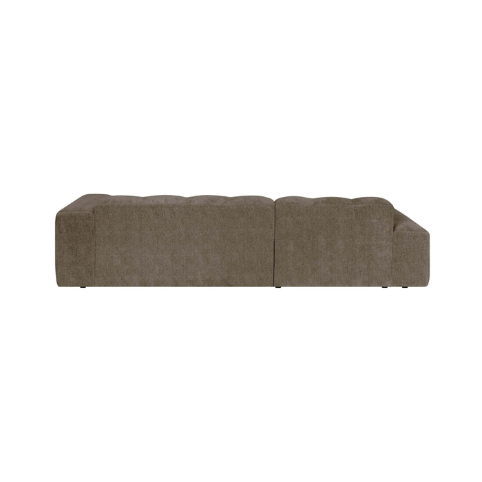 by fonQ Plume 3-zits Hoekbank met Chaise Longue XL Links - Chenille - Mocca