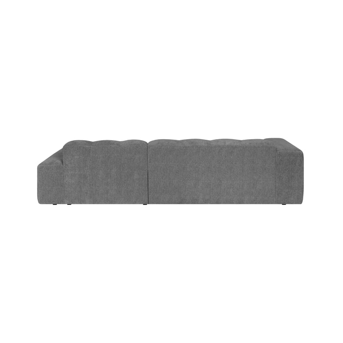 by fonQ Plume 3-zits Hoekbank met Chaise Longue XL Rechts - Chenille - Antraciet