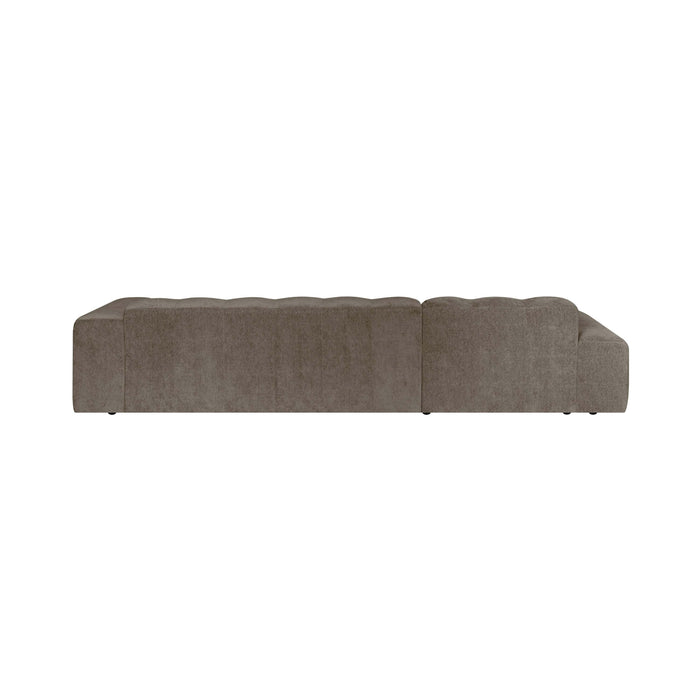 by fonQ Plume 4-zits Hoekbank met Chaise Longue Links - Chenille - Mocca