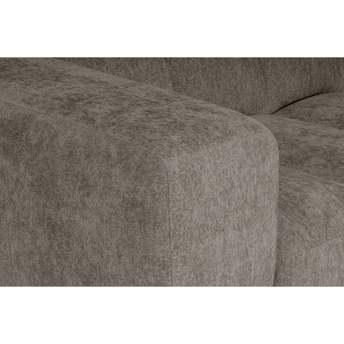 by fonQ Plume 4-zits Hoekbank met Chaise Longue Links - Chenille - Mocca
