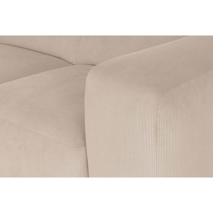 by fonQ Wonder 6-zits Hoekbank - Rib - Beige