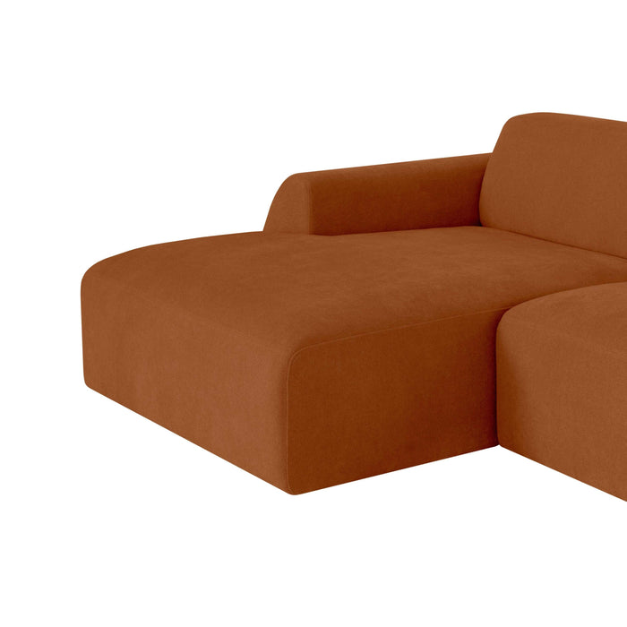 by fonQ Bink 2,5-zits Hoekbank met Chaise Longue Links - Bouclé - Terra