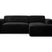 NADUVI Collection Nina Hoekbank Rechts - Ribstof - Zwart