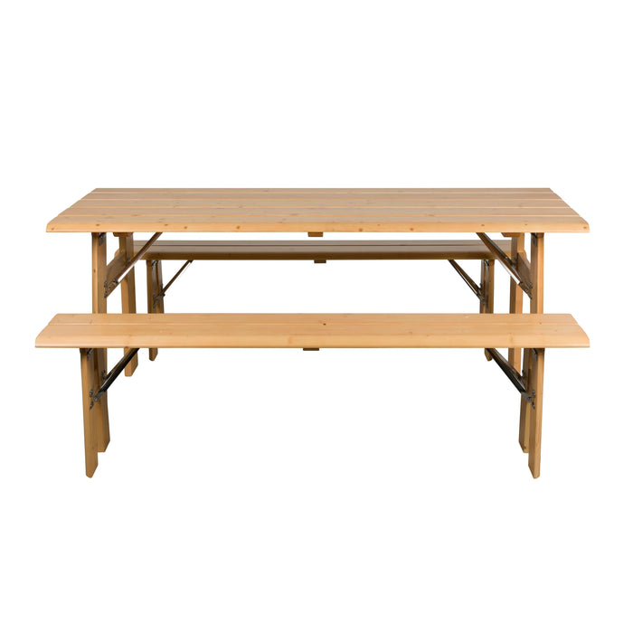 Zuiver Avenue Picknicktafel met 2 banken Hout Naturel