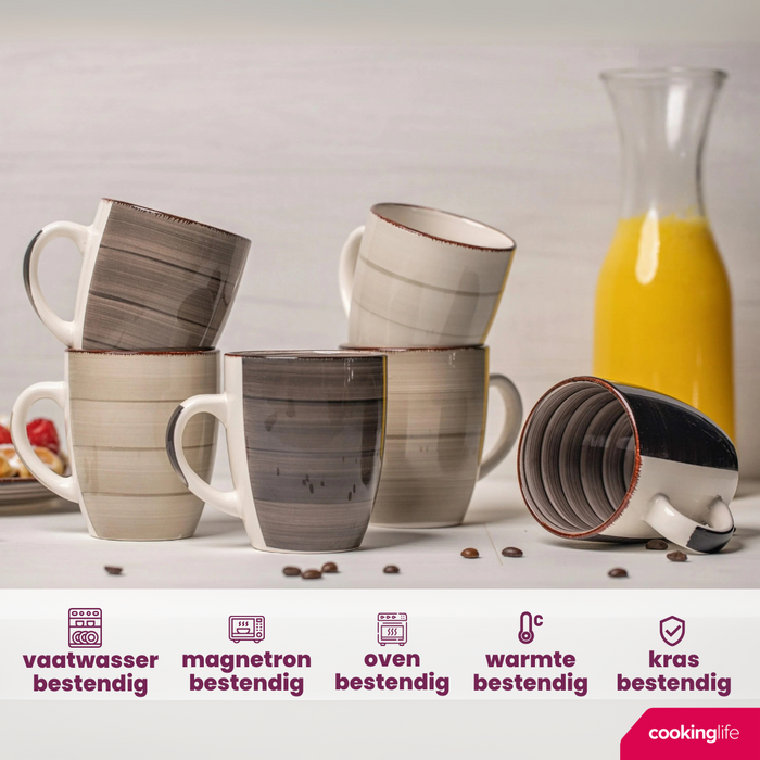 Studio Tavola Mokken Vintage Loft 350 ml - 6 stuks